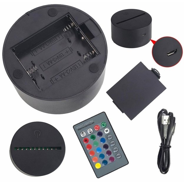 Naktinė lempa  Saulės sistema  3D LED