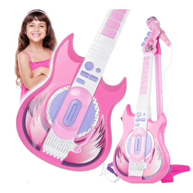 Žaislinė gitara su mikrofonu