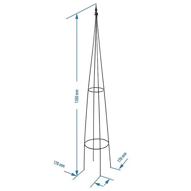 Metalinė pergolė – Piramidė, 135 cm