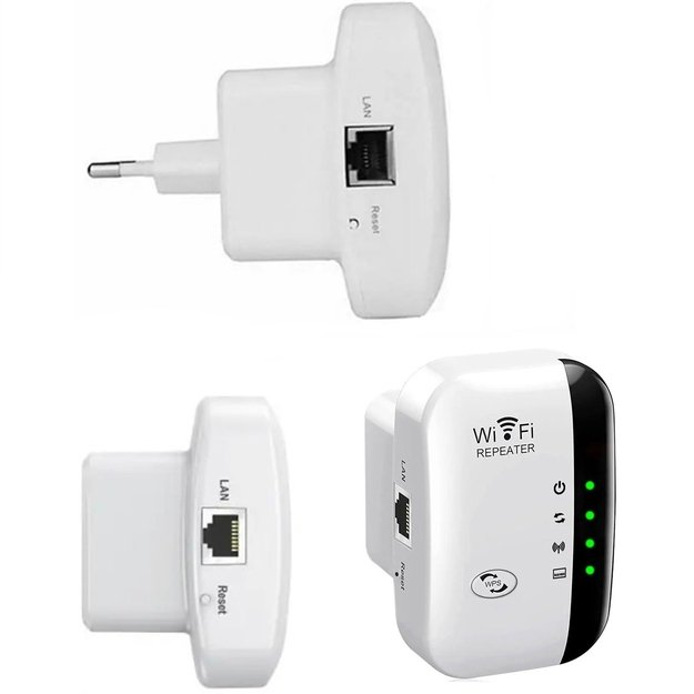 Kartotuvo 2,4 GHz signalo stiprintuvas Baltas 2