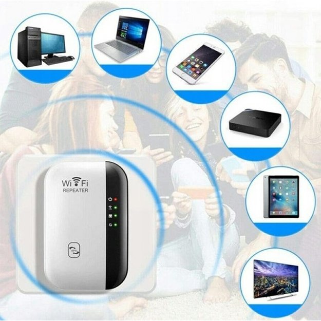 Kartotuvo 2,4 GHz signalo stiprintuvas Baltas 1