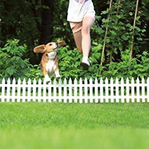 Dekoratyvinė plastikinė sodo tvorelė „Garden Classic“ 3,5 m (balta) 3