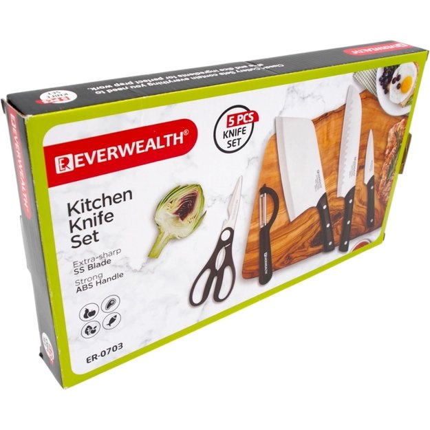 Virtuvinių peilių rinkinys EVERWEALTH 5 vnt. 1