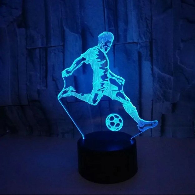 LED naktinė lempa futbolininko formos 3