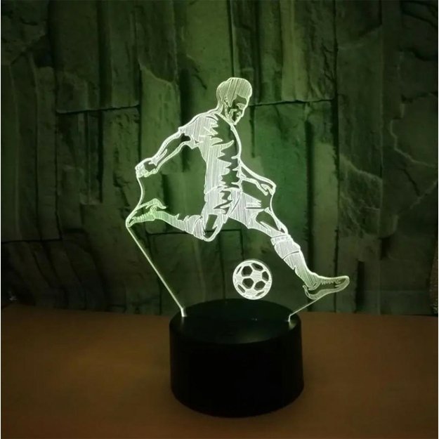 LED naktinė lempa futbolininko formos 4