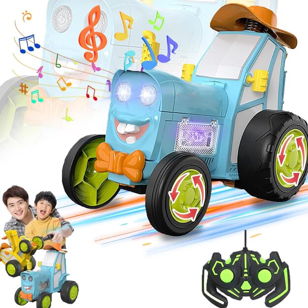 Šokantis  traktorius su  su valdymo pultu