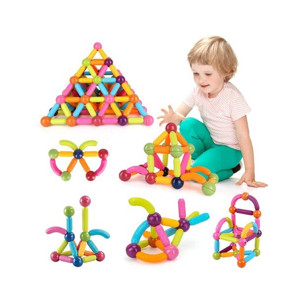 Magnetinis konstruktorius 32 didelės detalės