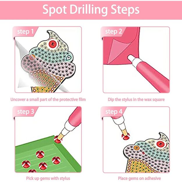 Deimantinės mozaikos pakabukai 15 vnt. UNICORN 8