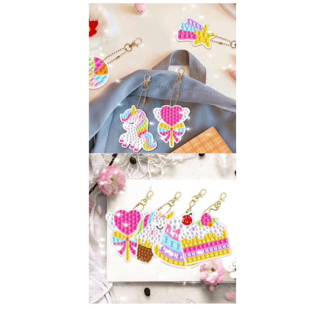 Deimantinės mozaikos pakabukai 15 vnt. UNICORN 6