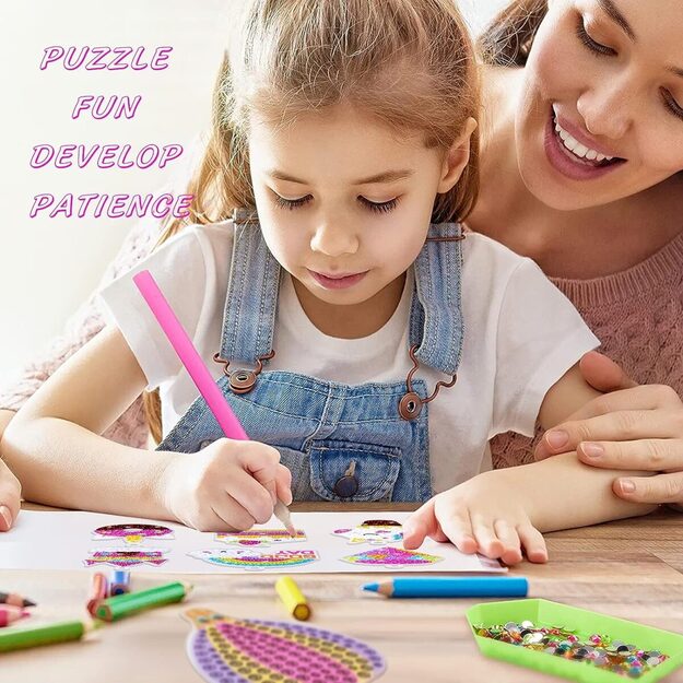 Deimantinės mozaikos pakabukai 15 vnt. UNICORN 5