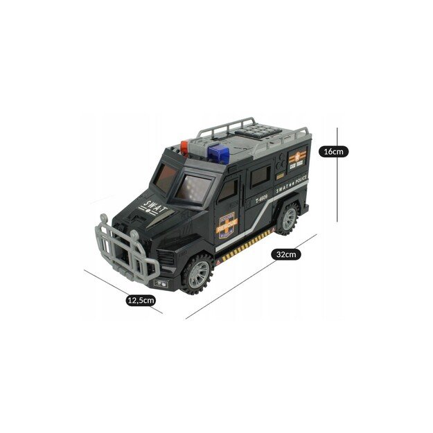 Taupyklė vaikui  policijos automobilis su PIN kodu su šviesos efektais 1