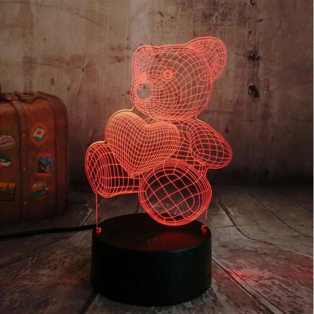 LED lempa meškiuko formos 4