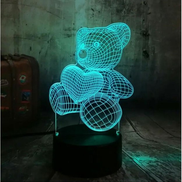 LED lempa meškiuko formos 3