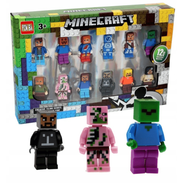 Minecraft tipo figūrėlių rinkinys 12 vnt.