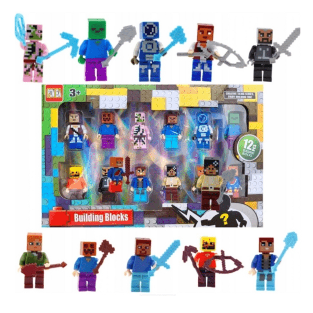 Minecraft tipo figūrėlių rinkinys 12 vnt.