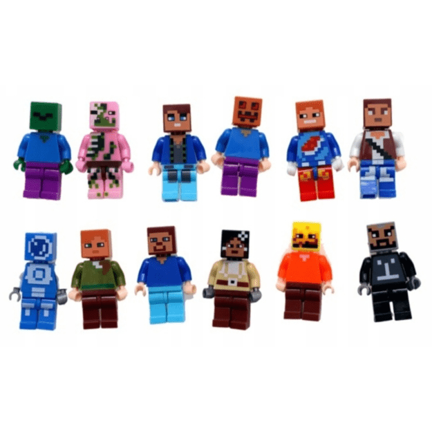 Minecraft tipo figūrėlių rinkinys 12 vnt.