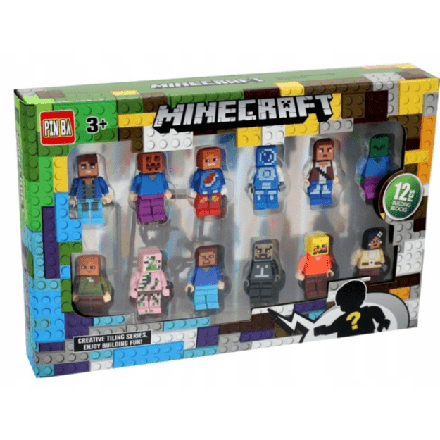 Minecraft tipo figūrėlių rinkinys 12 vnt.