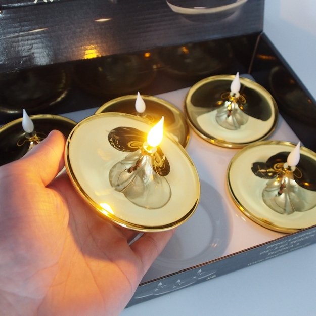 Dekoratyvinė LED žvakė „Mini Waza“ (AW-2), auksinė 2