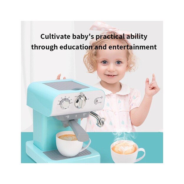 Kavos aparatas vaikiškas bėgantis vanduo skleidžia garus 1