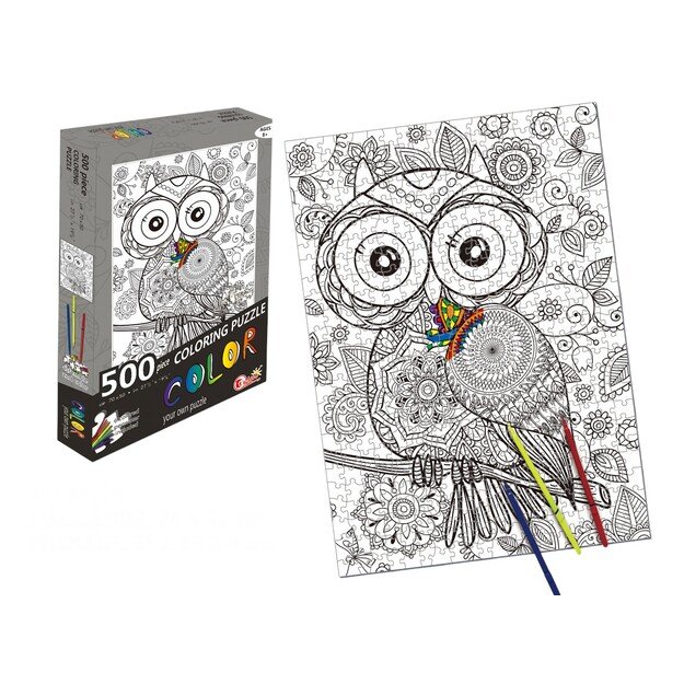 Dėlionė puzle piešimui 500 dalių apuokas