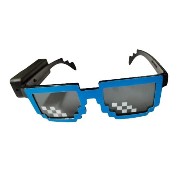 &Scaron;viečiantys Minecraft pixel akiniai LED 1