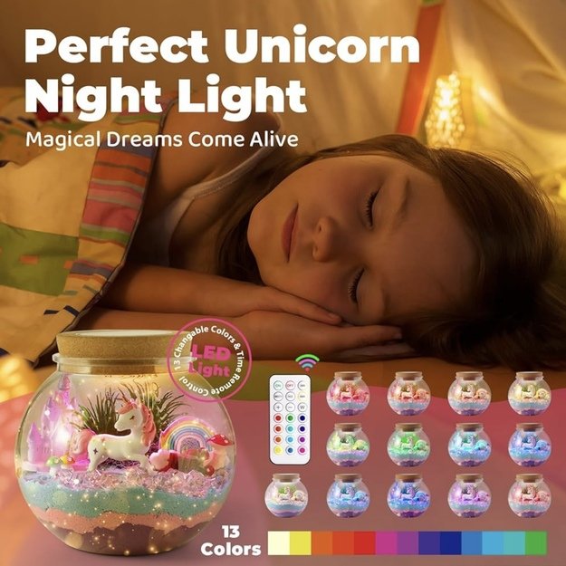 Šviečiantis vienaragio terariumo rinkinys Unicorn Terrarium Kit 5