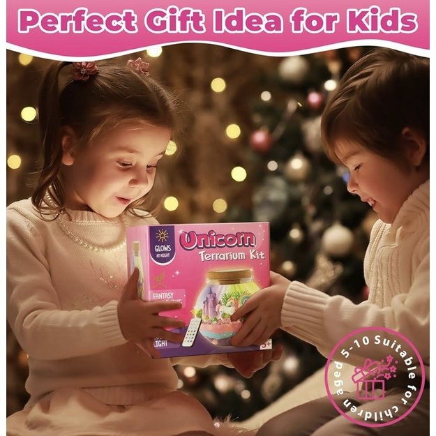 Šviečiantis vienaragio terariumo rinkinys Unicorn Terrarium Kit 1