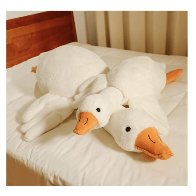 Pliušinė žąsis pagalvė, ilgis 130 cm. 1