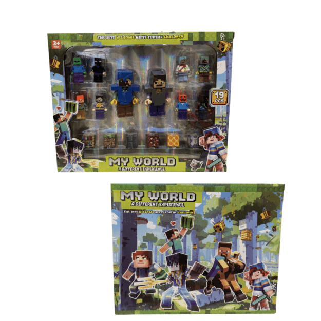 Minecraft figūrėlių rinkinys „My World“ (19 vnt)