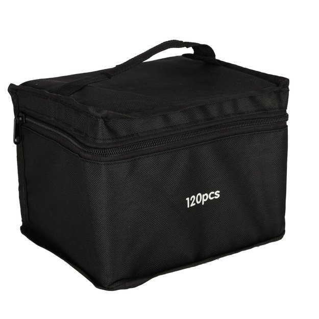 120 dvipusių markerių rinkinys su stovu ir dėklu 4