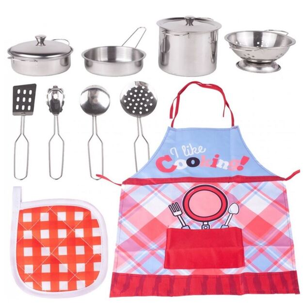 Šefo rinkinys 12 vnt.,  su prijuoste, metaliniai indeliai