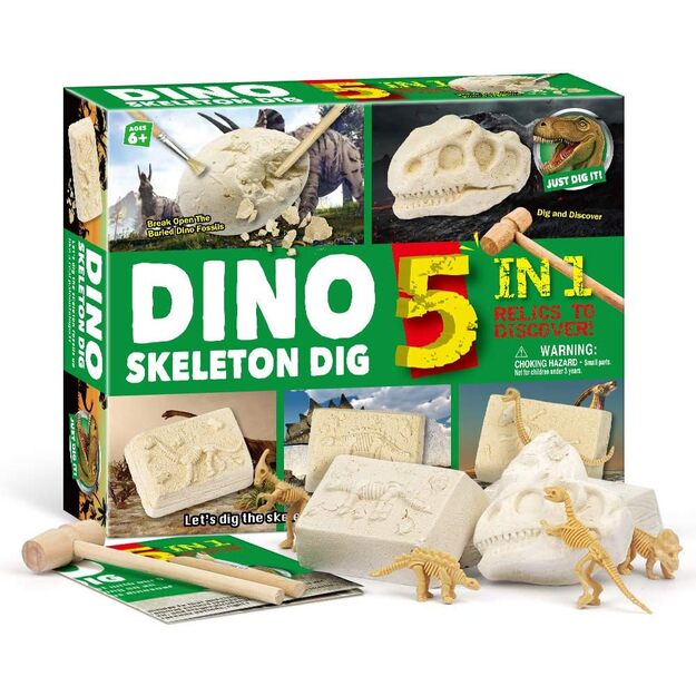 Archeologijos kasinėjimo rinkinys 5 dinozaurai