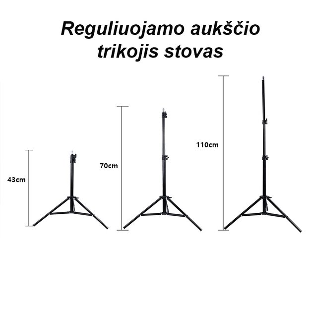 Žiedo Formos Lempa Fotografavimui, Makiažui 7
