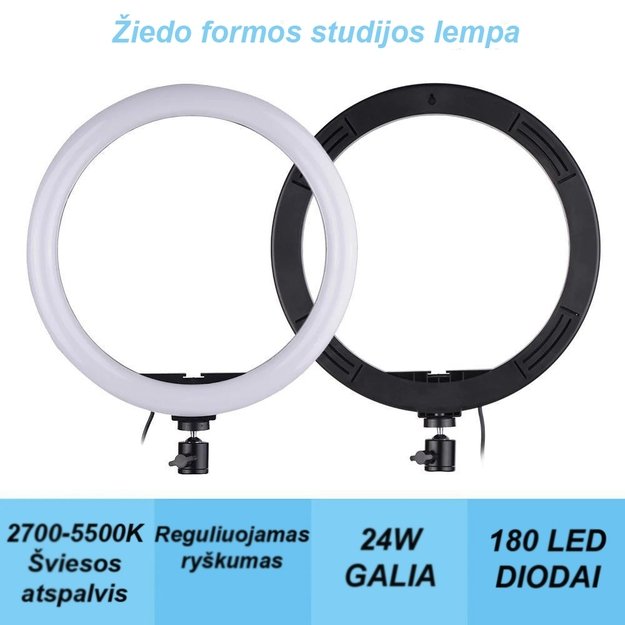 Žiedo Formos Lempa Fotografavimui, Makiažui 2