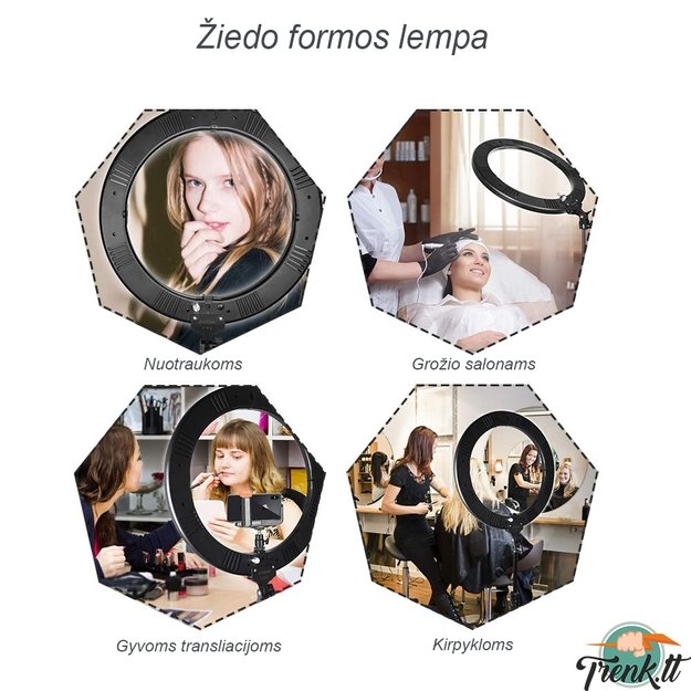 Žiedo Formos Lempa Fotografavimui, Makiažui 5