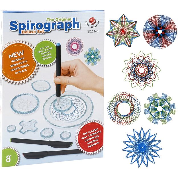 Piešimo rinkinys spirografas