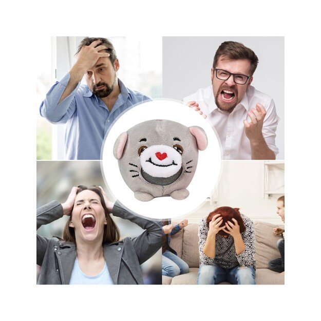 Suspaudžiamas antistresinis fidget pliušo kamuoliukas 13