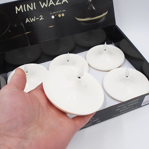 Dekoratyvinė LED žvakė „Mini Waza“ (AW-2), balta 2