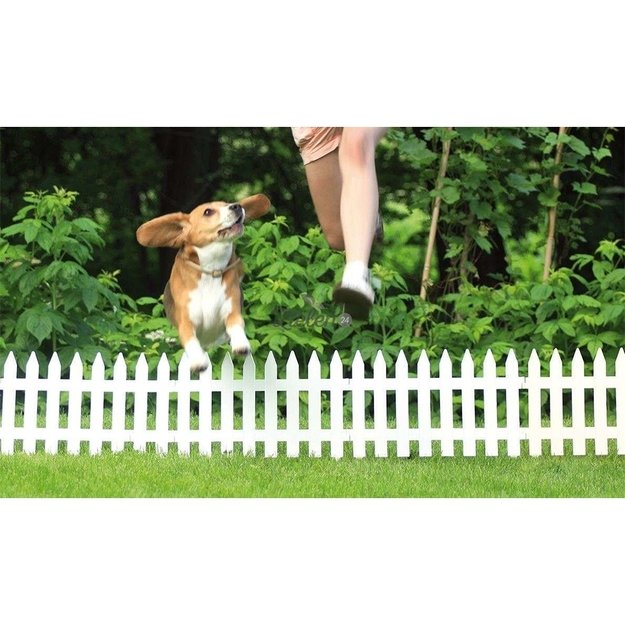 Dekoratyvinė plastikinė sodo tvorelė „Garden Classic“ 3,5 m (ruda) 2