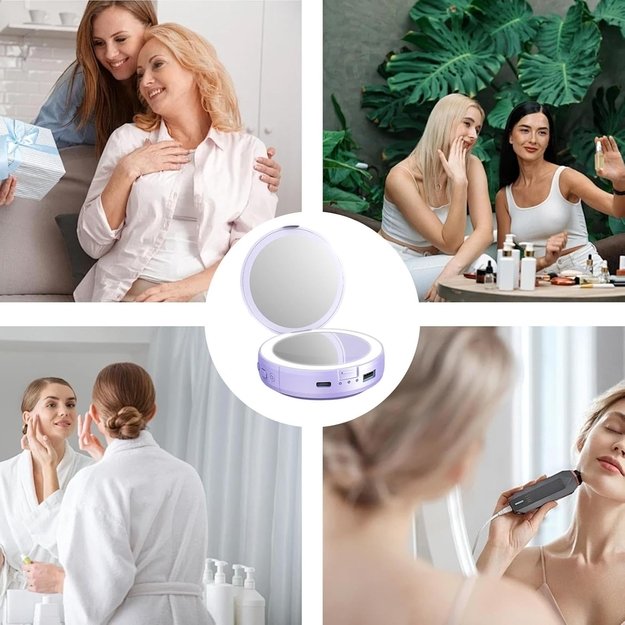 Makiažo veidrodėlis su POWERBANK 6