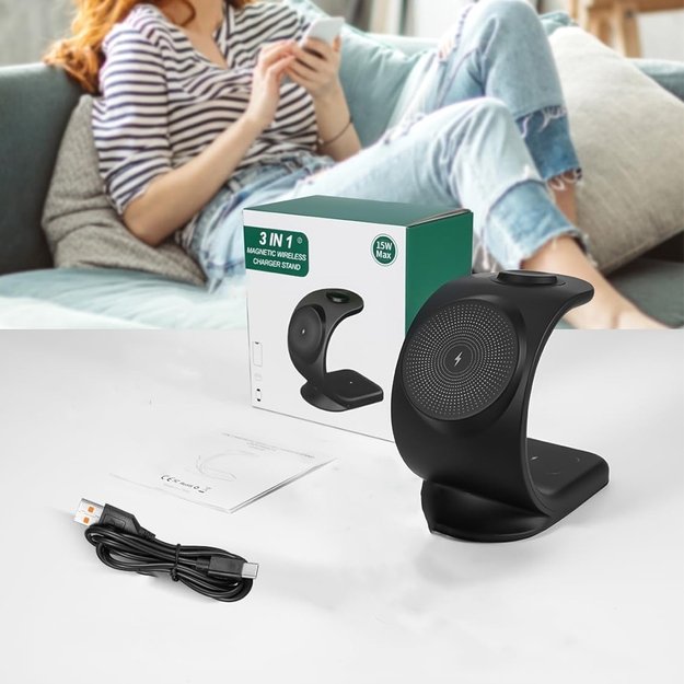 Telefono ir laikrodžio belaidis įkroviklis 5