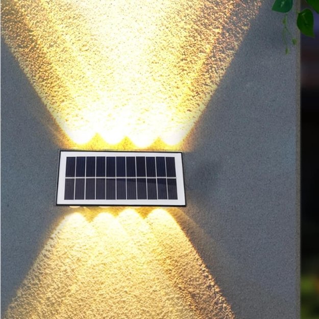 Šoninis LED šviestuvas su saulės panele 1
