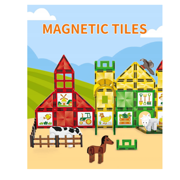 Magnetinis konstruktorius Ferma su piešimo funkcija 80 detalių 4