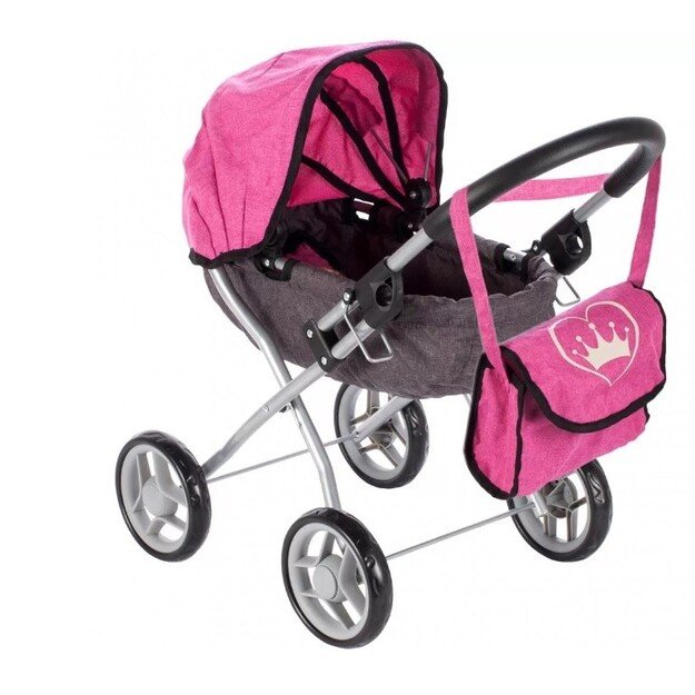 Vežimėlis lėlei su lop&scaron;iu sulankstomas