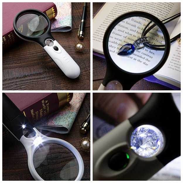 Padidinimo stiklas su LED 1