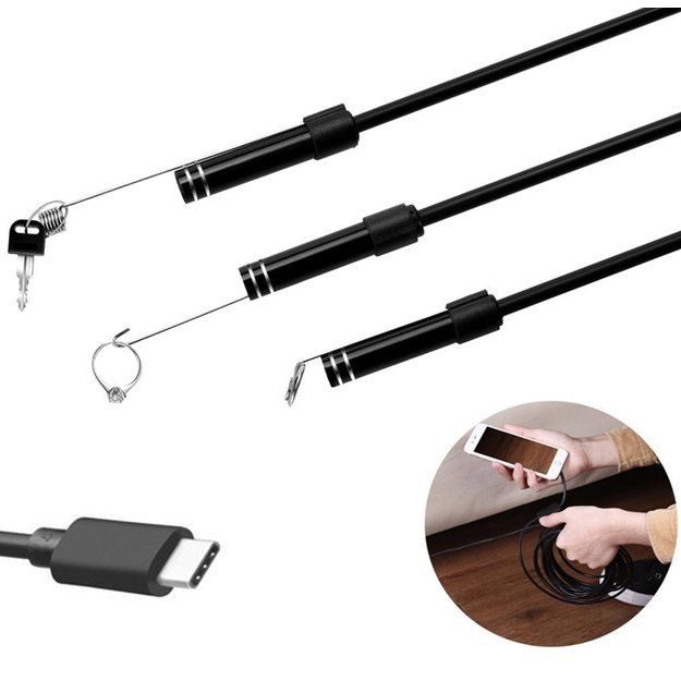 Endoskopinė kamera 5,5 mm, USB-C, 5 m