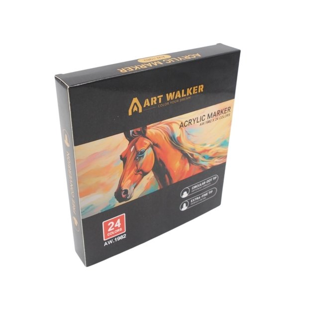 Dvipusiai akriliniai flomasteriai „Art Walker“ – 24 spalvos 1
