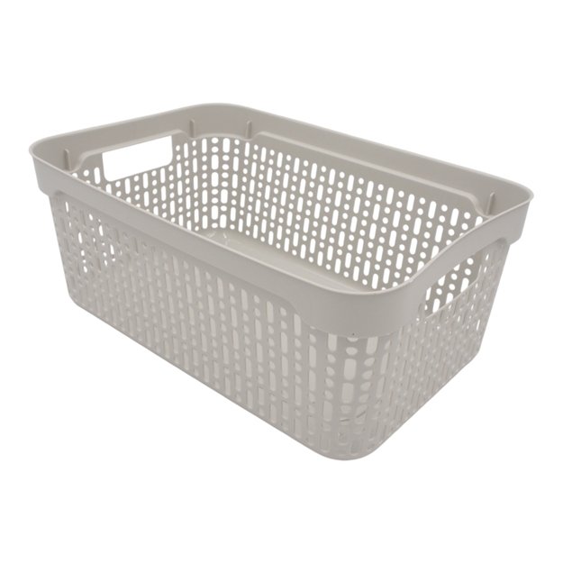 Plastikinė dėžutė su dangčiu, 30×20×13 cm BALTA 1