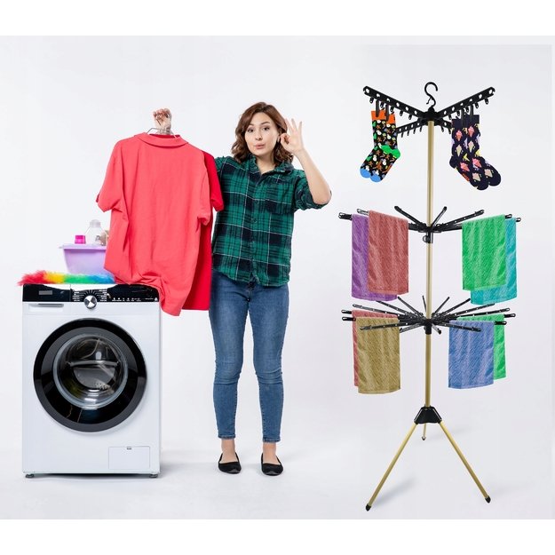 Trijų auk&scaron;tų vertikali drabužių džiovyklė 4