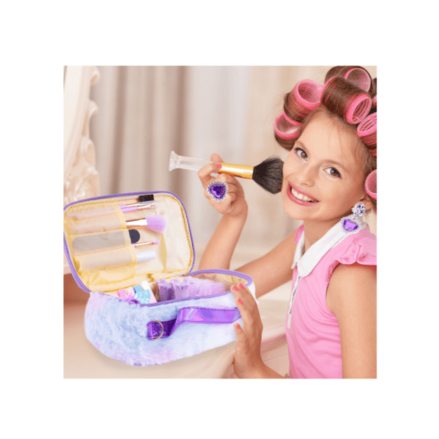Vaikiskas kosmetikos ir papuošalų rinkinys su rankine 4